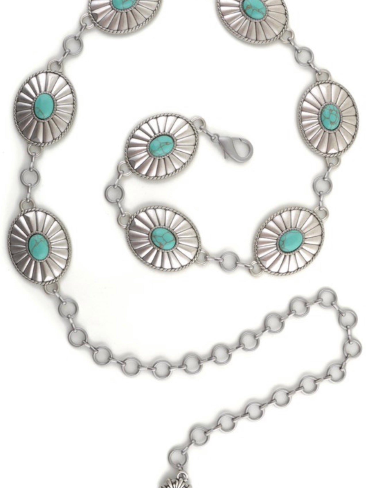 GIRLS SILVER TURQUOISE BELT