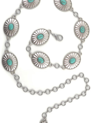 GIRLS SILVER TURQUOISE BELT