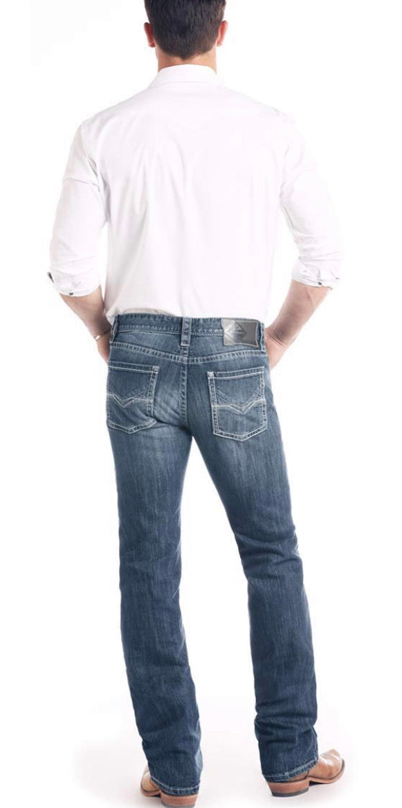 Rock & Roll Denim Reflex Revolver Slim Straight V Flat Seam Jean- M1R2371