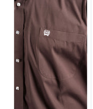 Load image into Gallery viewer, CINCH MENS LONG SLEEVE SHIRT SOLID - BROWN MTW1104236