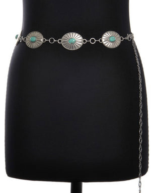 GIRLS SILVER TURQUOISE BELT