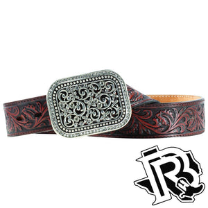 ARIAT LADIES BELT | WOMEN BROWN TOOLED LEATHER  FASHION BELT A10006957