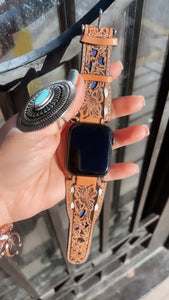 WATCH BAND | 42-44MM IWATCH BAND OVERLAY BUCK LACING TAN