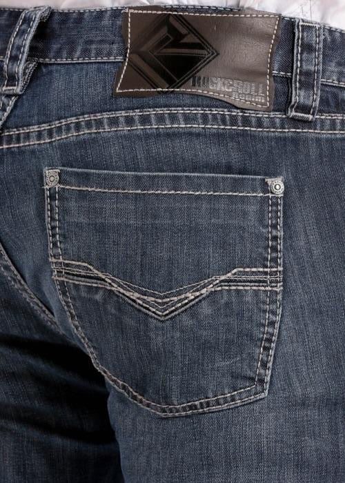 ROCK&ROLL: ReFlex Revolver Straight - Dark Vintage Wash M1R3482 BLUE LABEL