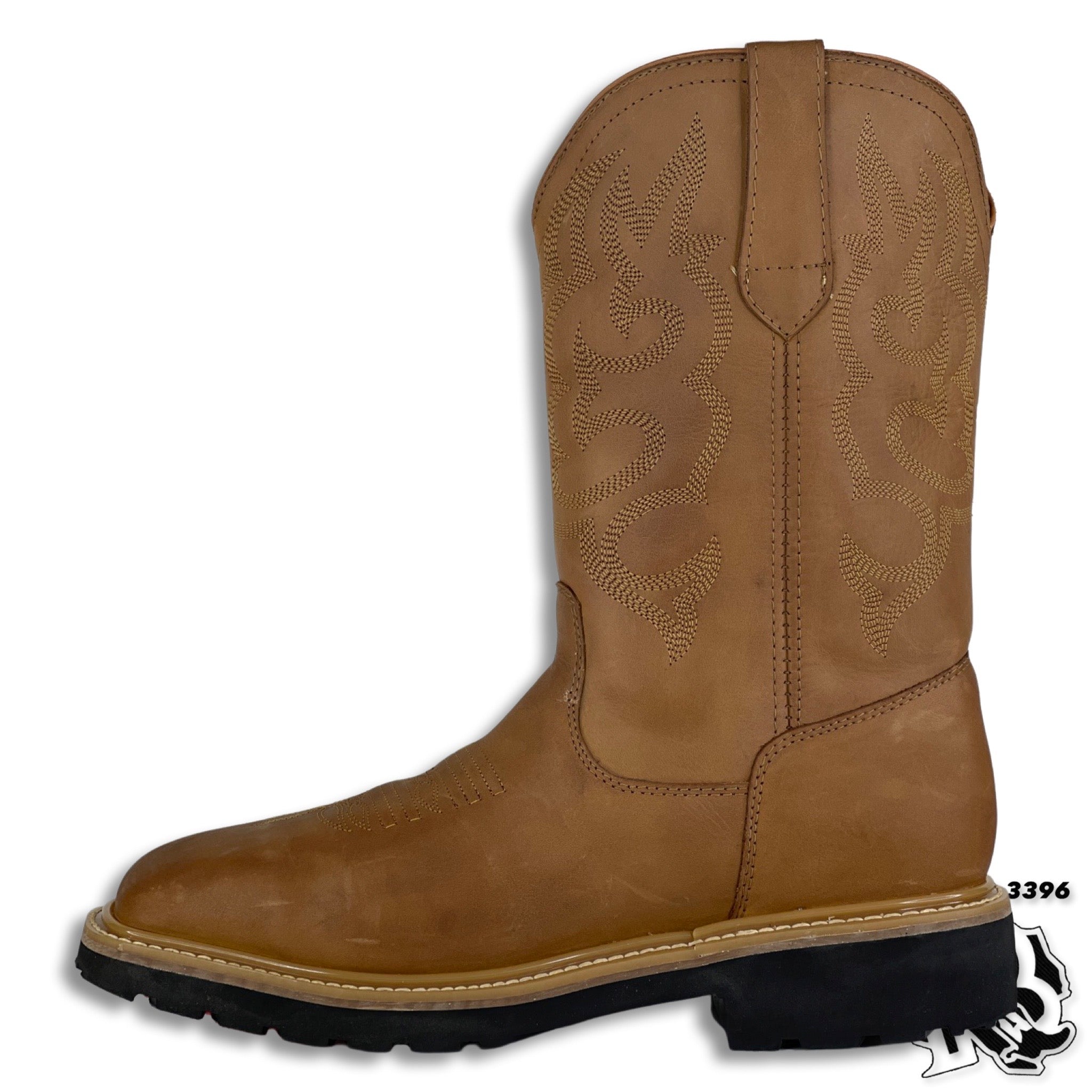 NO STEEL TOE | LIGHT BROWN SQUARE TOE MEN WESTERN WORK BOOTS  STYLE: 902