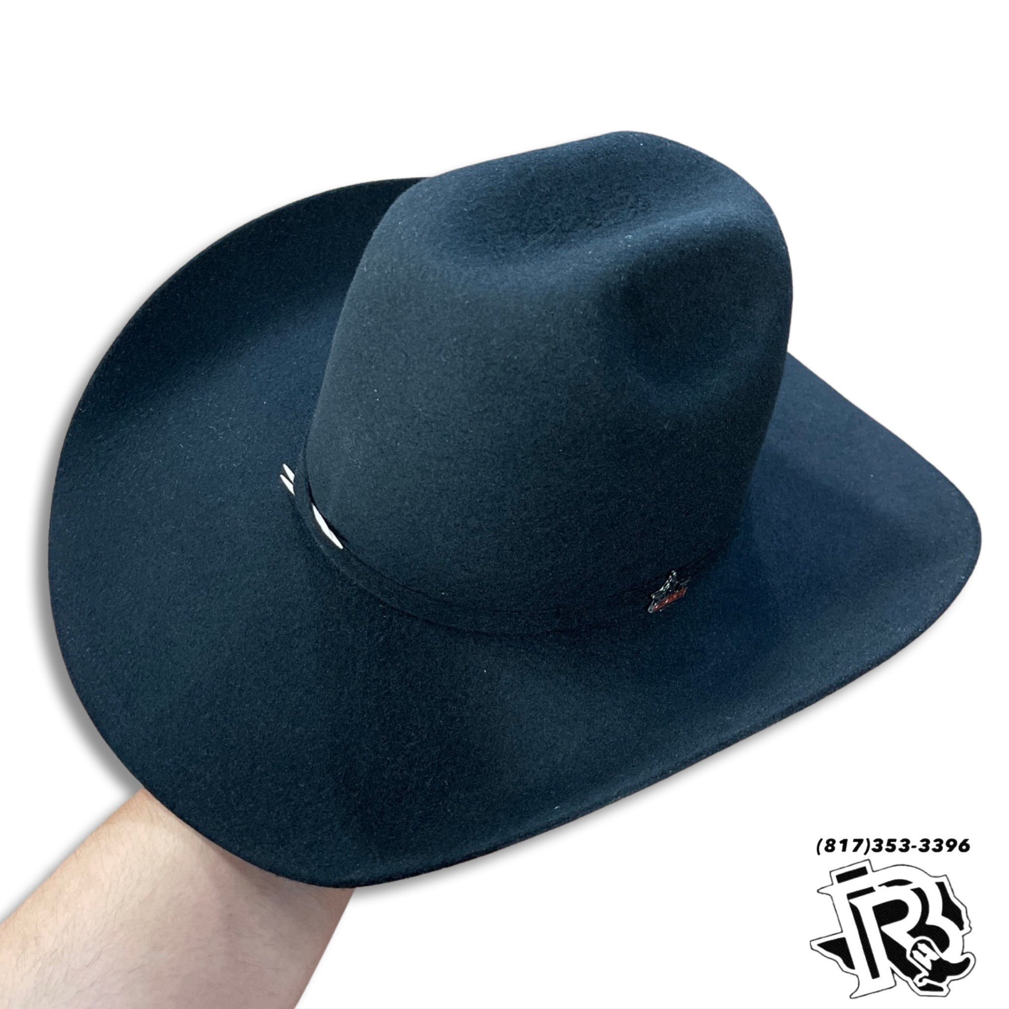 “ Joel “ | MEN WOOL COWBOY HAT BLACK OPEN CROWN