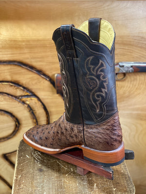 BR BOOTS: OSTRISH BRUCCIATO TOBACO (avestruz brucciato tobaco)
