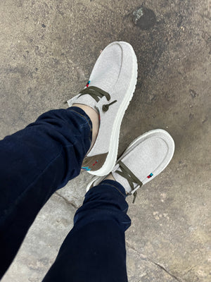 “ WENDY “ | WOMEN HEY DUDE STRETCH SLIP ON SHOE LIGHT GREY 122139109