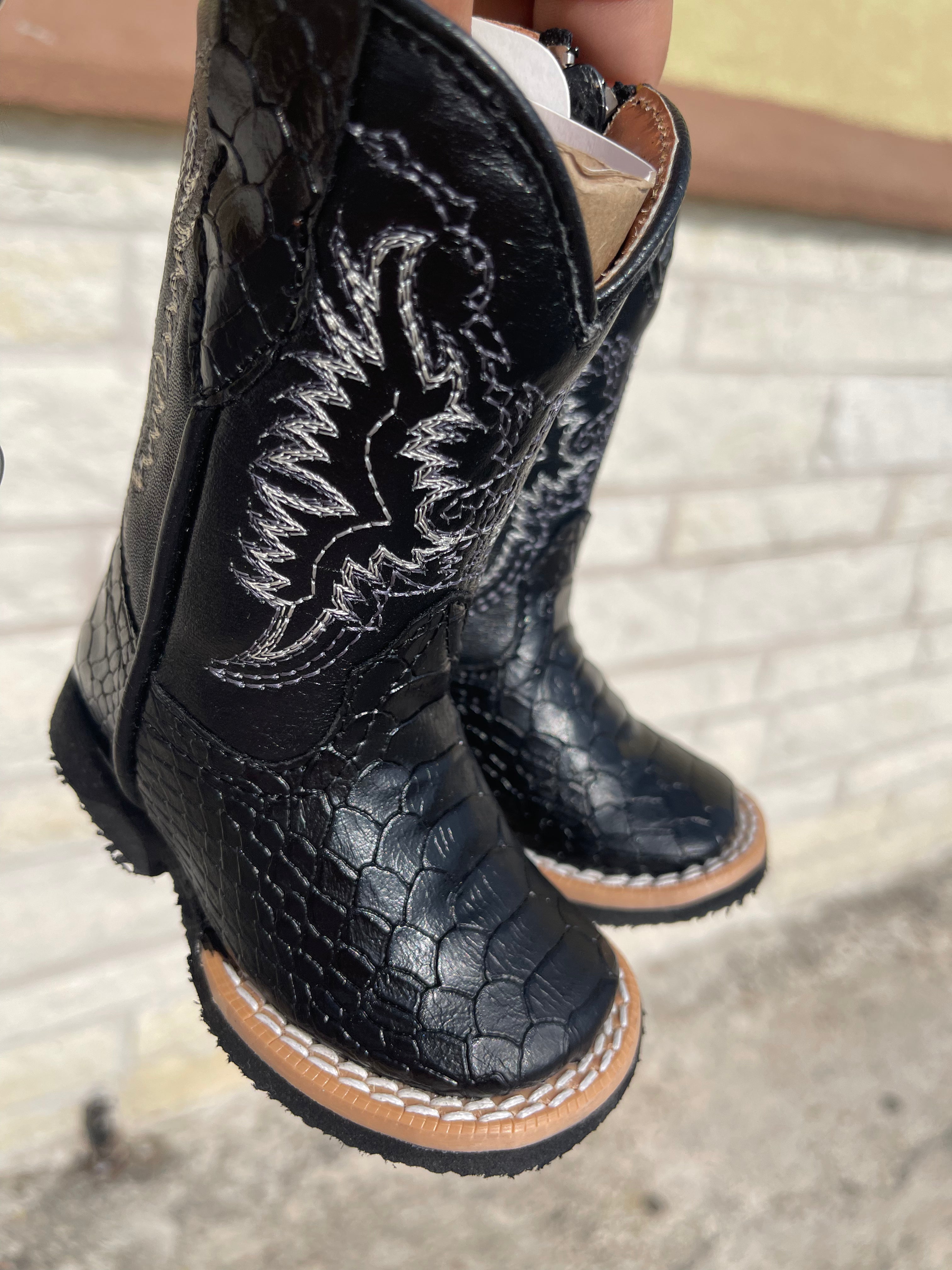 INFANT BIG JAKE PYTHON PRINT BLACK ZIPPER (200770)