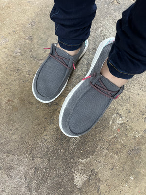 “ WENDY “ | WOMEN HEY DUDE STRETCH SLIP ON SHOE LIGHT GREY 121413328