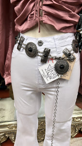 KAREN BLACK CONCHO BELT