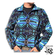 Load image into Gallery viewer, MENS AZTEC FLEECE PULLOVER BLACK  PANHANDLE | PRMO91RZXV