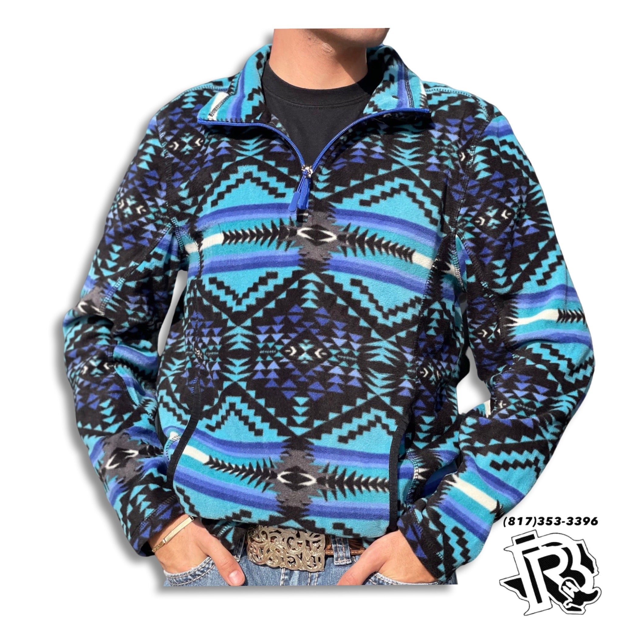 MENS AZTEC FLEECE PULLOVER BLACK PANHANDLE | PRMO91RZXV – Botas Rojero