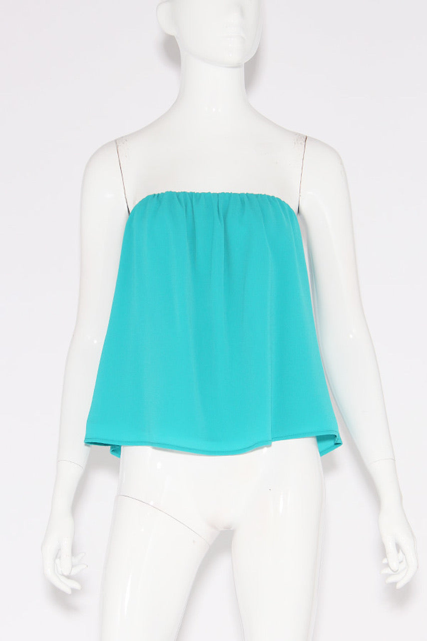 Turquoise Strapless Top