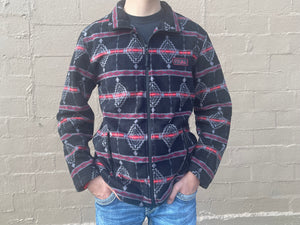 “ Daxton “ | AZTEC RED MEN FULL ZIP UP SWEATER 92-1040