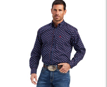 Load image into Gallery viewer, “ STAR “ | MENS  CLASSIC LONG SLEEVE SHIRT MARITIME BLUE 10041557