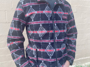 “ Daxton “ | AZTEC RED MEN FULL ZIP UP SWEATER 92-1040