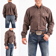 Load image into Gallery viewer, CINCH MENS LONG SLEEVE SHIRT SOLID - BROWN MTW1104236