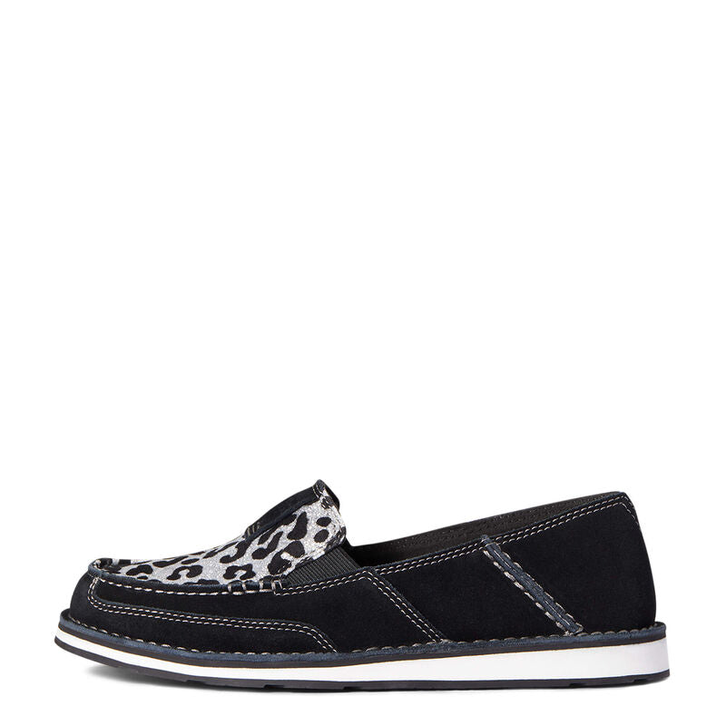 Womens cruiser black suede/silver leopard |10038412