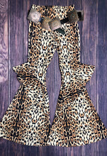 Load image into Gallery viewer, Cheetah bell bottoms