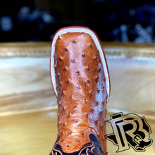 Load image into Gallery viewer, BR BOOTS: ORIGINAL OSTRISH COGNAC SQUARE TOE BOOT