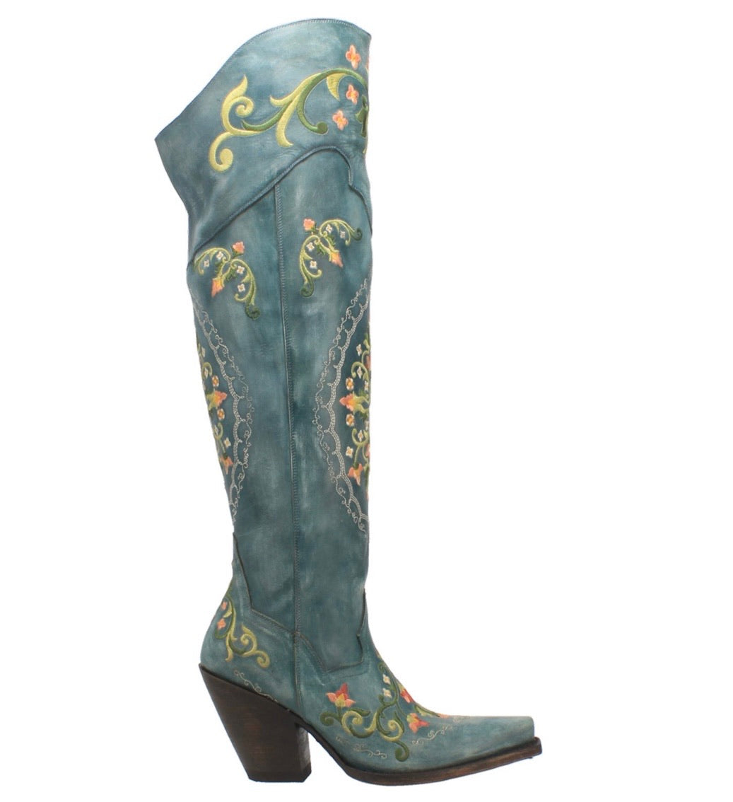 FLOWER CHILD LEATHER BOOTS DP3271