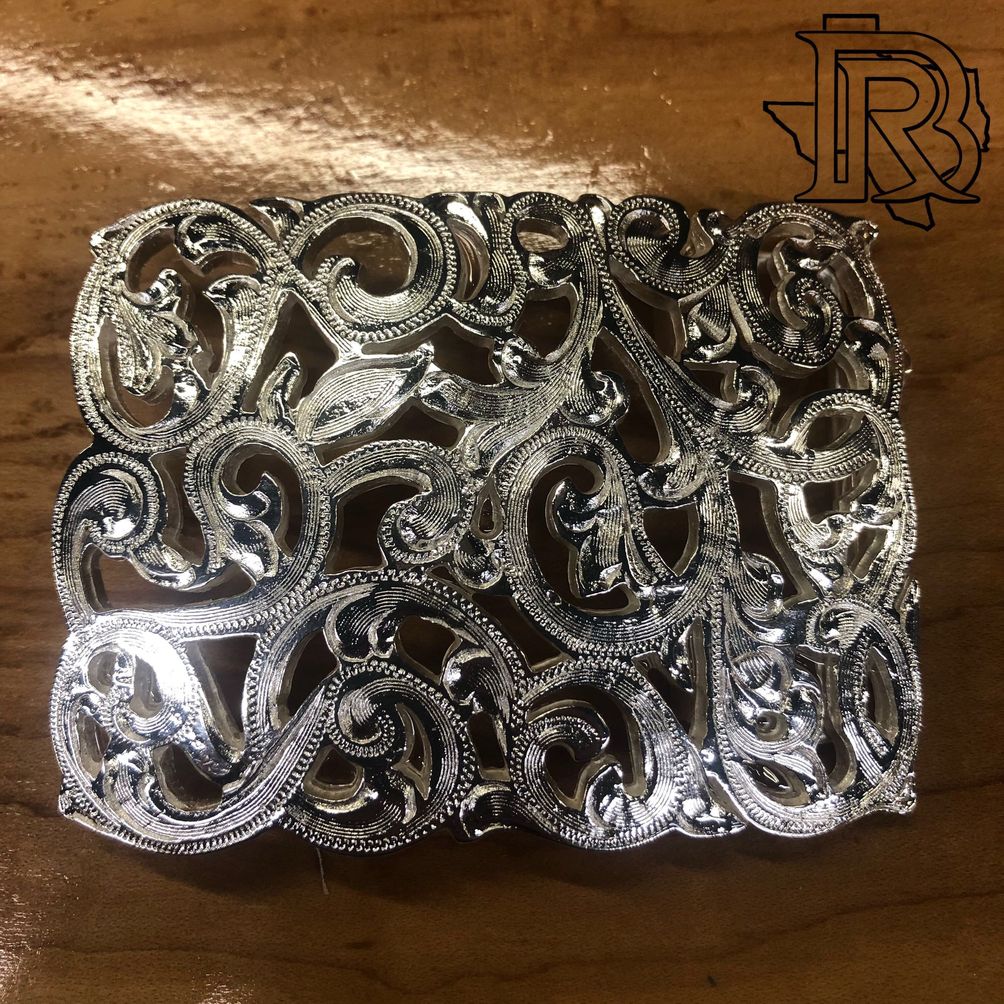 Botas Rojero Belt Buckle ‘’GEO’’ | Metal Tooled Western Cowboy Buckle