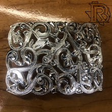 Load image into Gallery viewer, BELT BUCKLE ‘’GEO’’ | METAL TOOLED WESTERN COWBOY BUCKLE