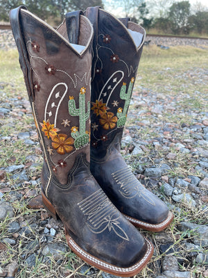 “ Brittany “ | WOMEN WESTERN SQUARE TOE BOOTS