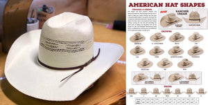 AMERICAN HAT 650 4 1/4 STRAW HAT