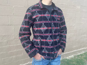 “ Daxton “ | AZTEC RED MEN FULL ZIP UP SWEATER 92-1040