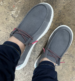 “ WENDY “ | WOMEN HEY DUDE STRETCH SLIP ON SHOE LIGHT GREY 121413328