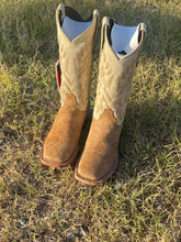 Load image into Gallery viewer, WOMEN COWHIDE BOOTS | SQUARE TOE BROWN COWHIDE