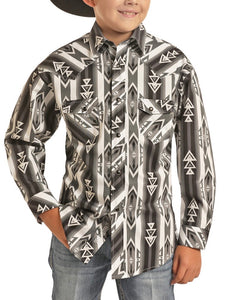 KID'S ROCK N ROLL BUTTON UP (B8S6578)