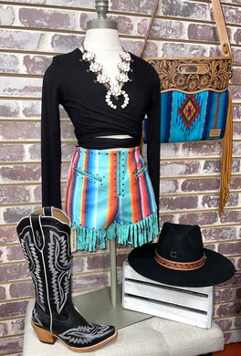 SERAPE PRINT SHORTS