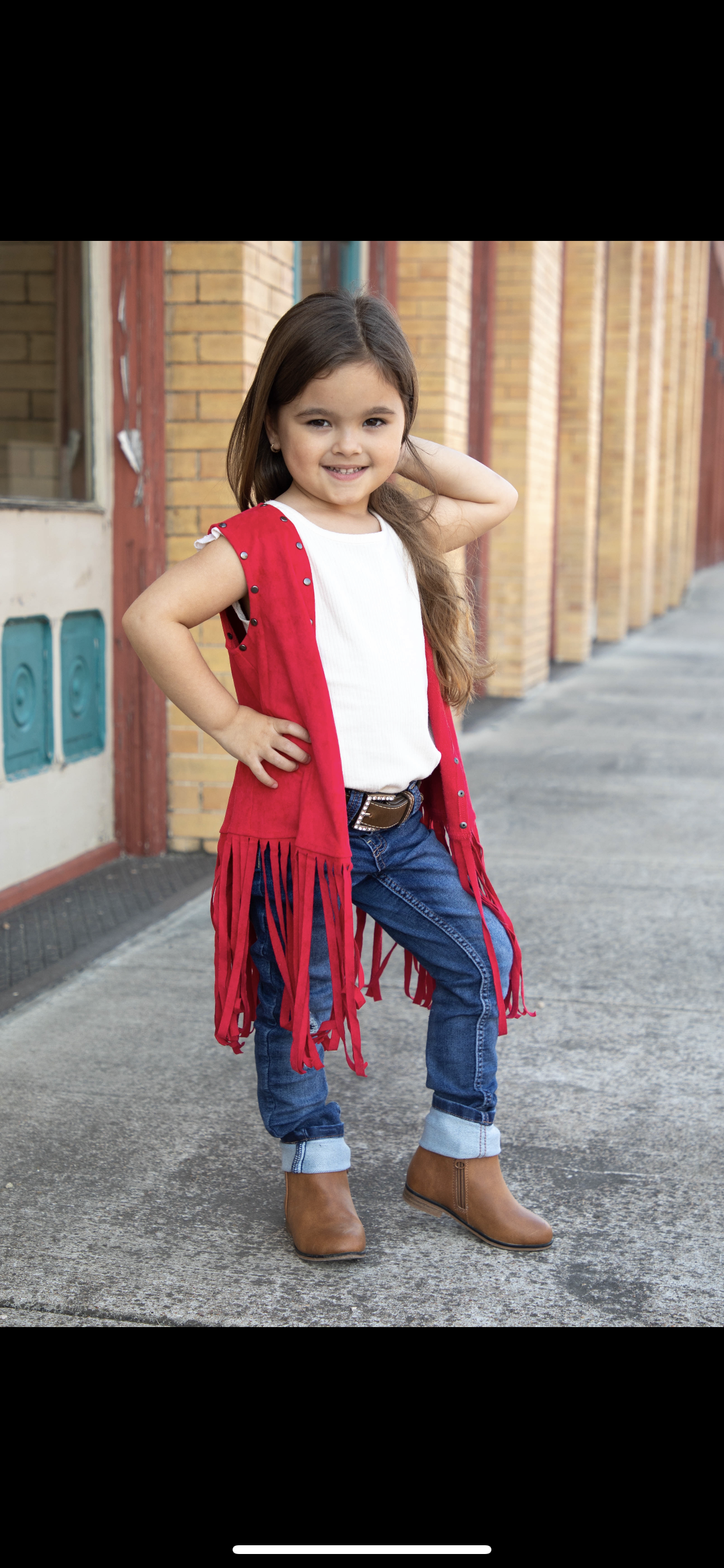 RED GIRLS VEST