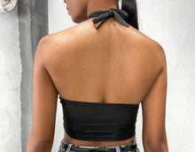 Load image into Gallery viewer, TIE BACK BLACK TOP