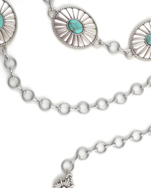 GIRLS SILVER TURQUOISE BELT
