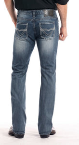 ROCK&ROLL: MEN JEANS ReFlex Large Double Embroidery