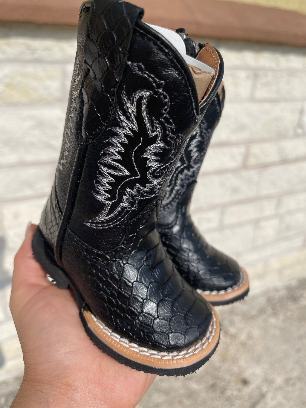 INFANT BIG JAKE PYTHON PRINT BLACK ZIPPER (200770)