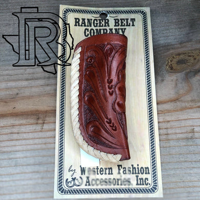 RANGER BELT HANGER - Tooled leather knife sheath