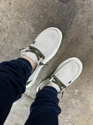 “ WENDY “ | WOMEN HEY DUDE STRETCH SLIP ON SHOE LIGHT GREY 122139109