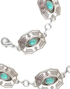 SILVER WESTERN CHAIN BELT