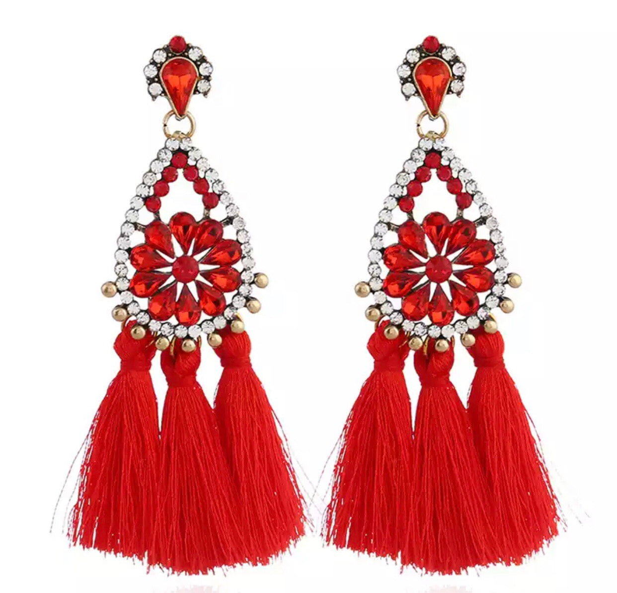 Red earrings