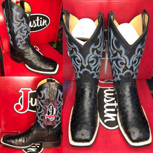 Justin EXCLUSIVE To BR Black Full Quill Ostrish 8514